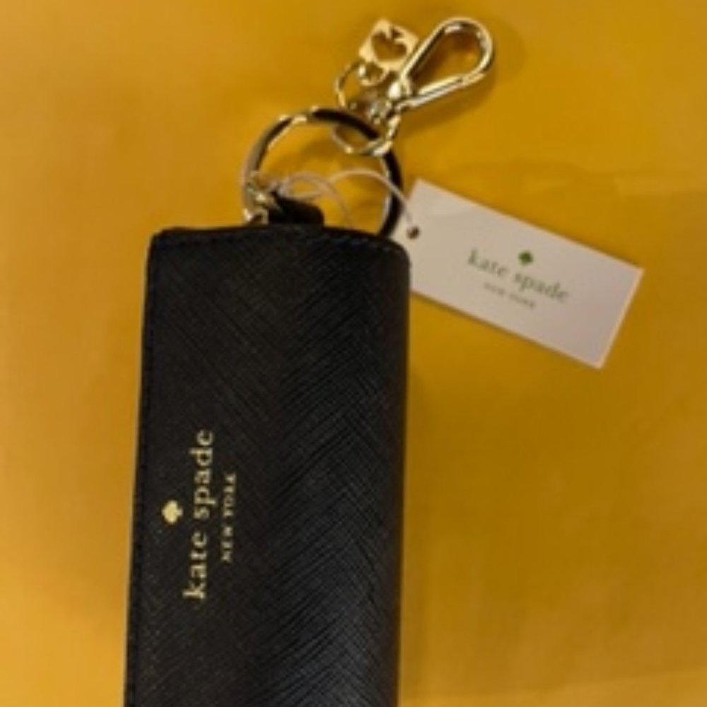 Kate Spade key chain with mirror inside - navy blue